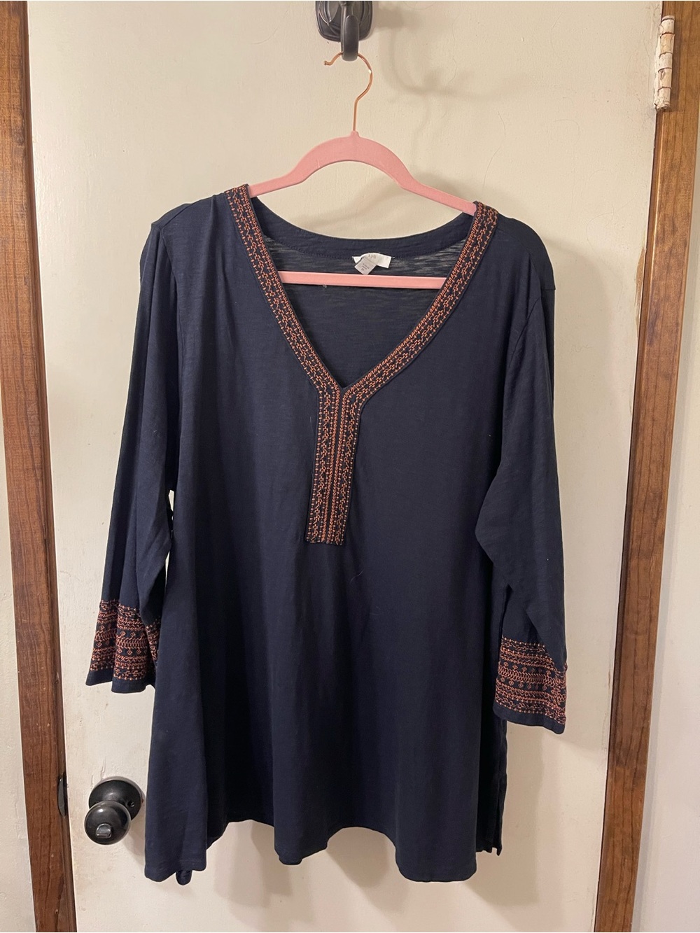 J. Jill Navy with Embroidered Embroidery Sz. 2XL #32